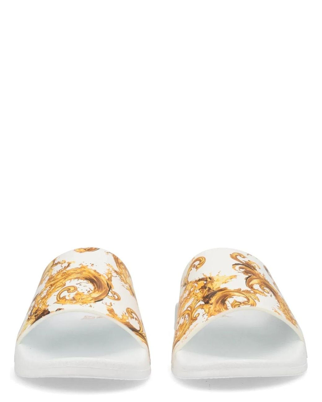 Versace Jeans Couture Metallic Polyurethane Flat for men