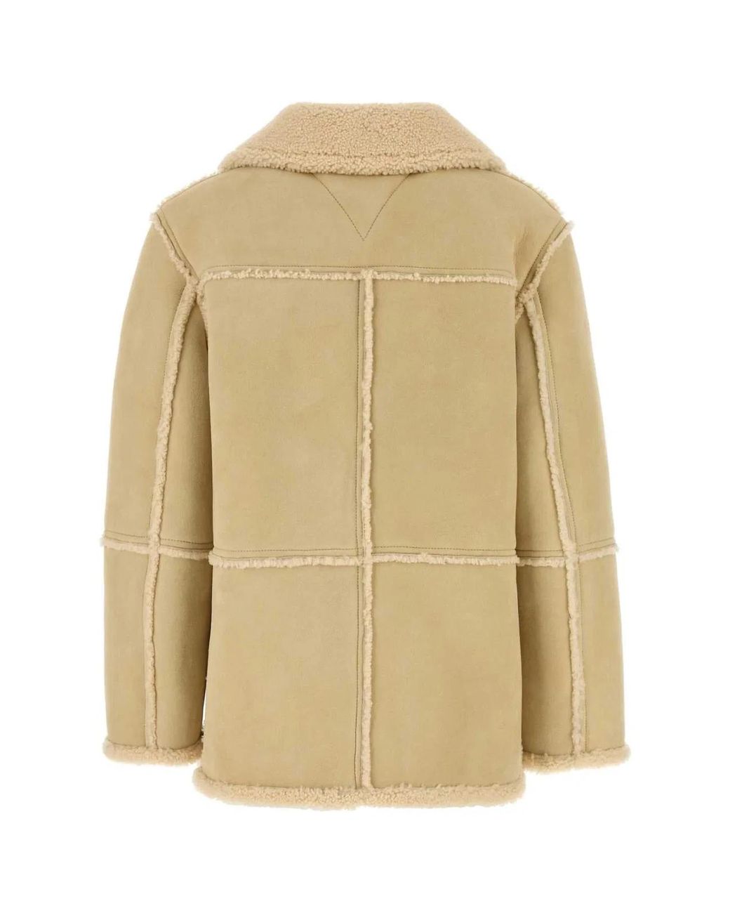 Bottega Veneta Natural Cream Shearling Coat