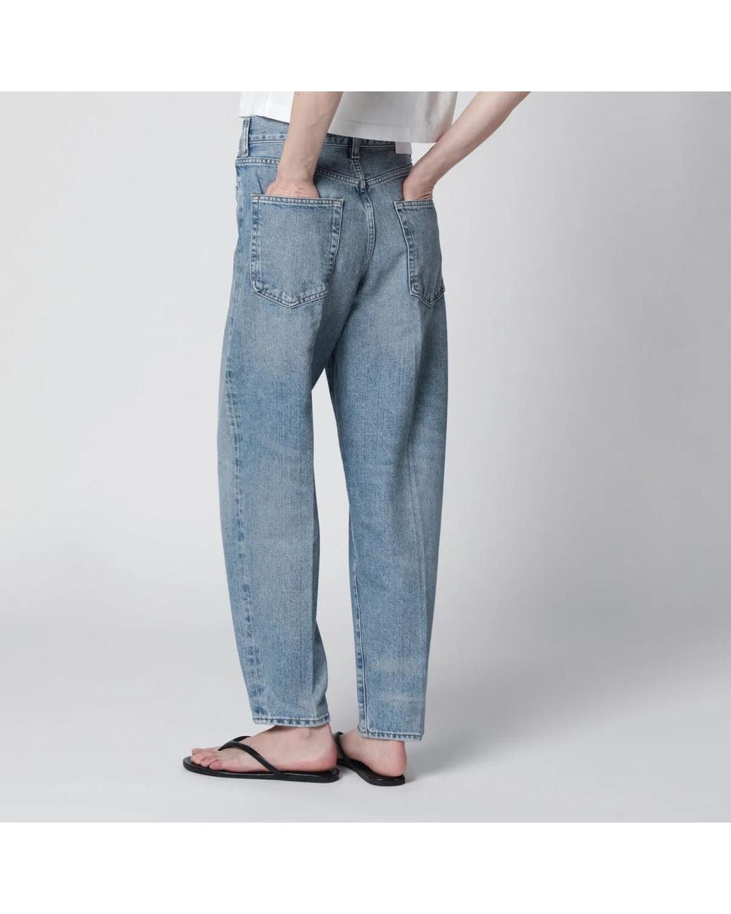 Agolde Blue 80S-Inspired Pleated Jeans