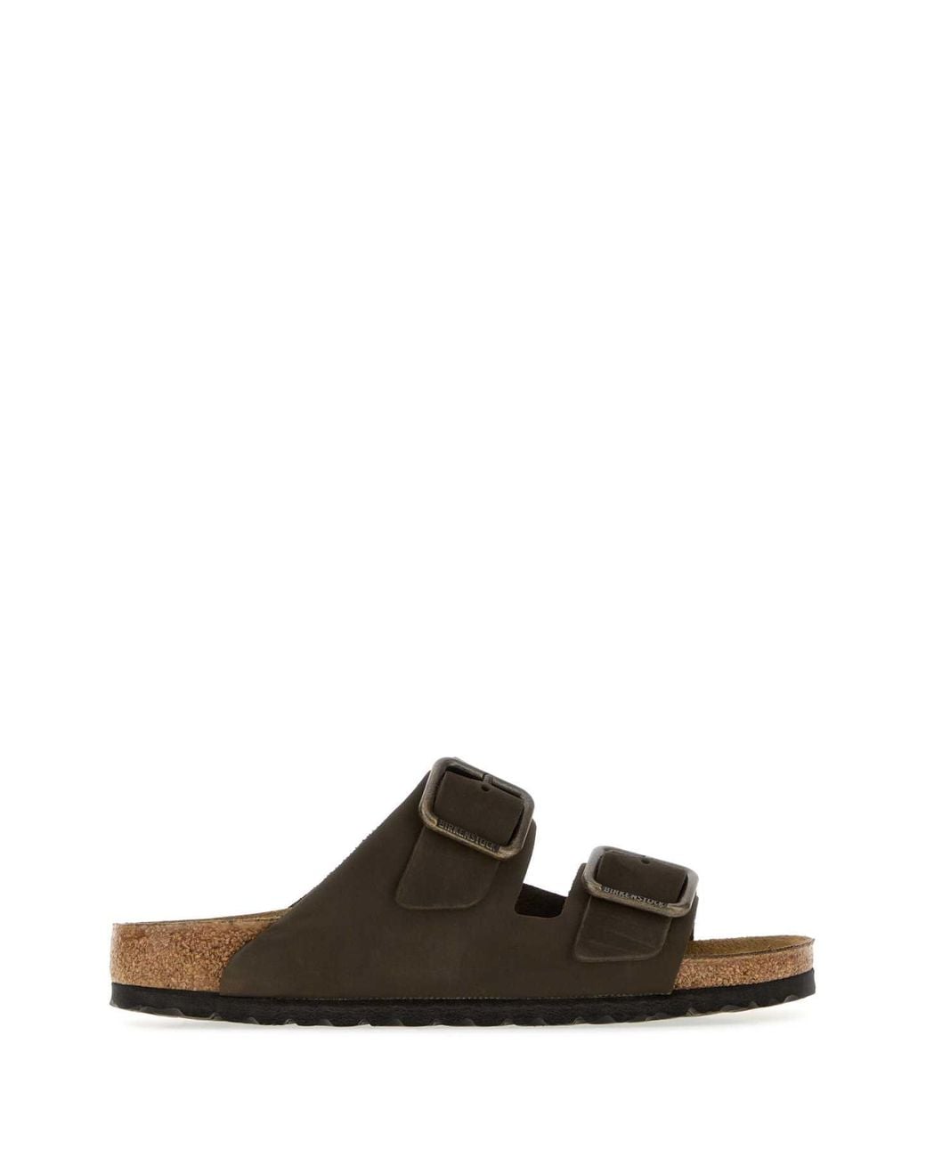 Birkenstock Black Arizona Wb Mocca, Nubuck Leather