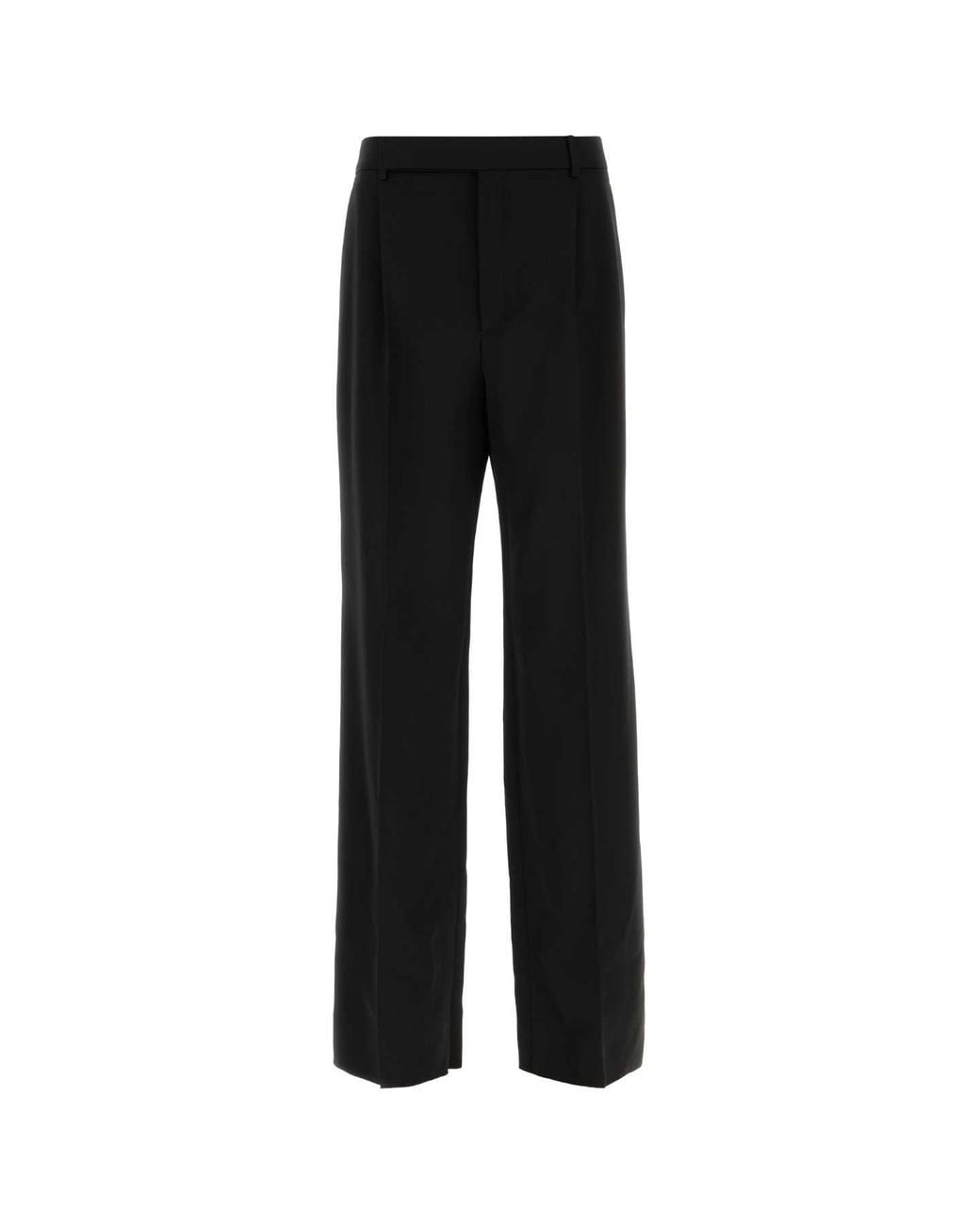 Saint Laurent Black Grain-Textured Dress Pants for men
