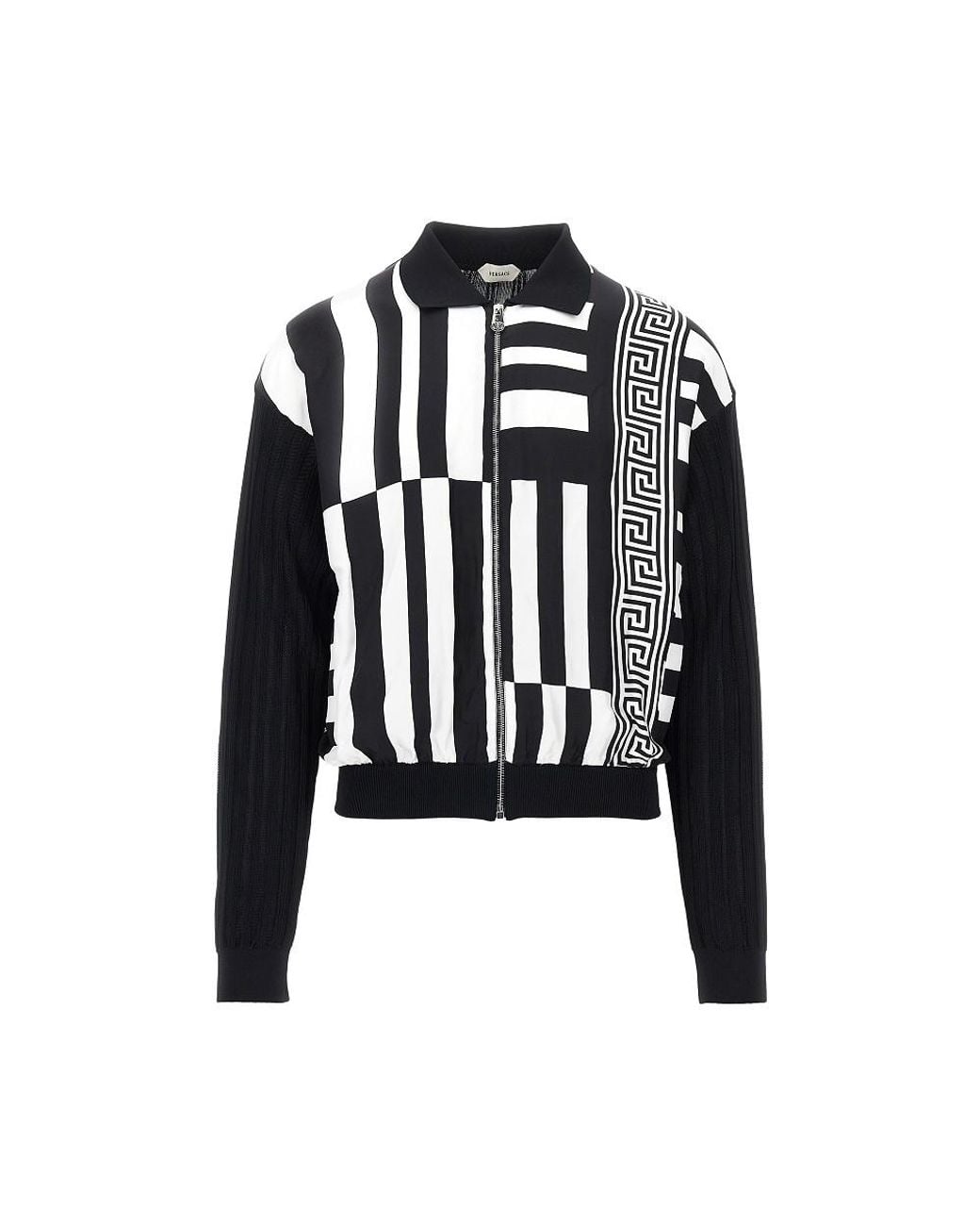 Versace Black Cardigan With Sylvester Print for men