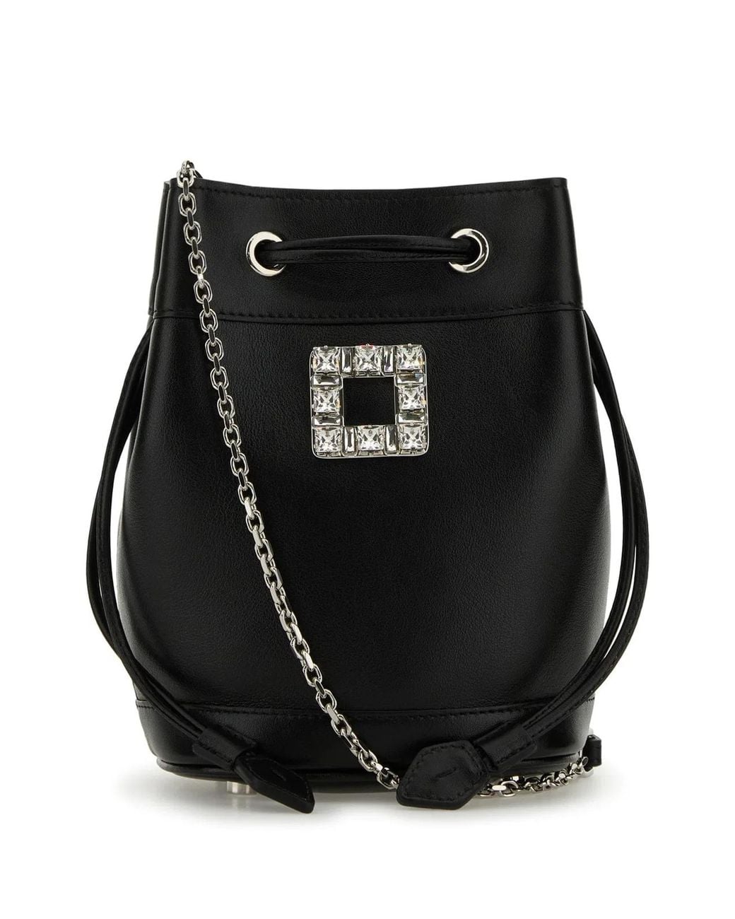 Roger Vivier Black Tres Vivier Daisy Aumoniere