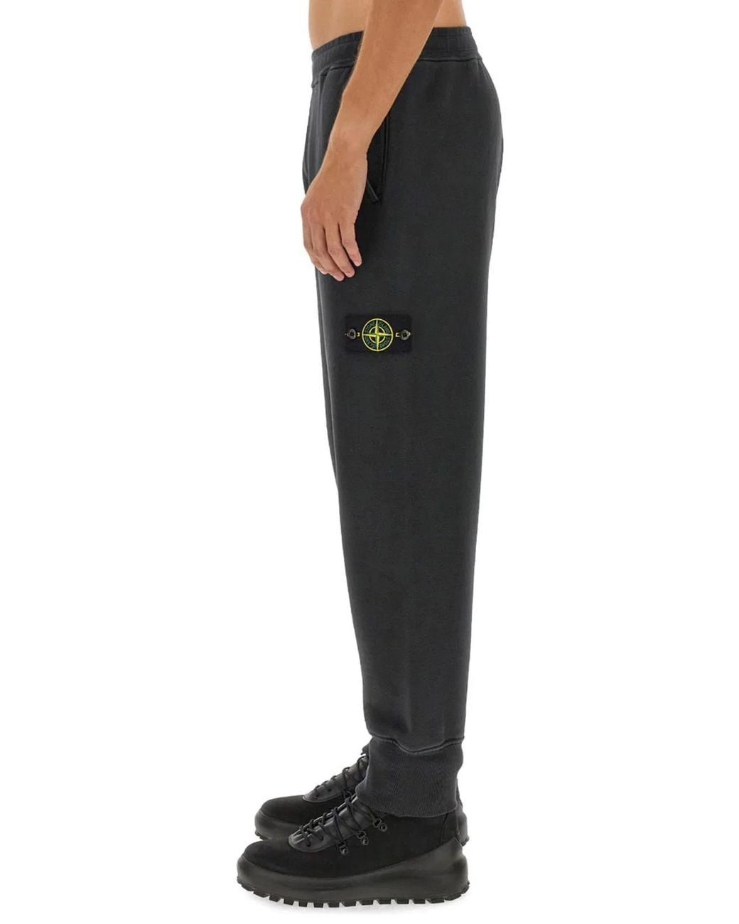 Stone Island Black Jogging Pants for men