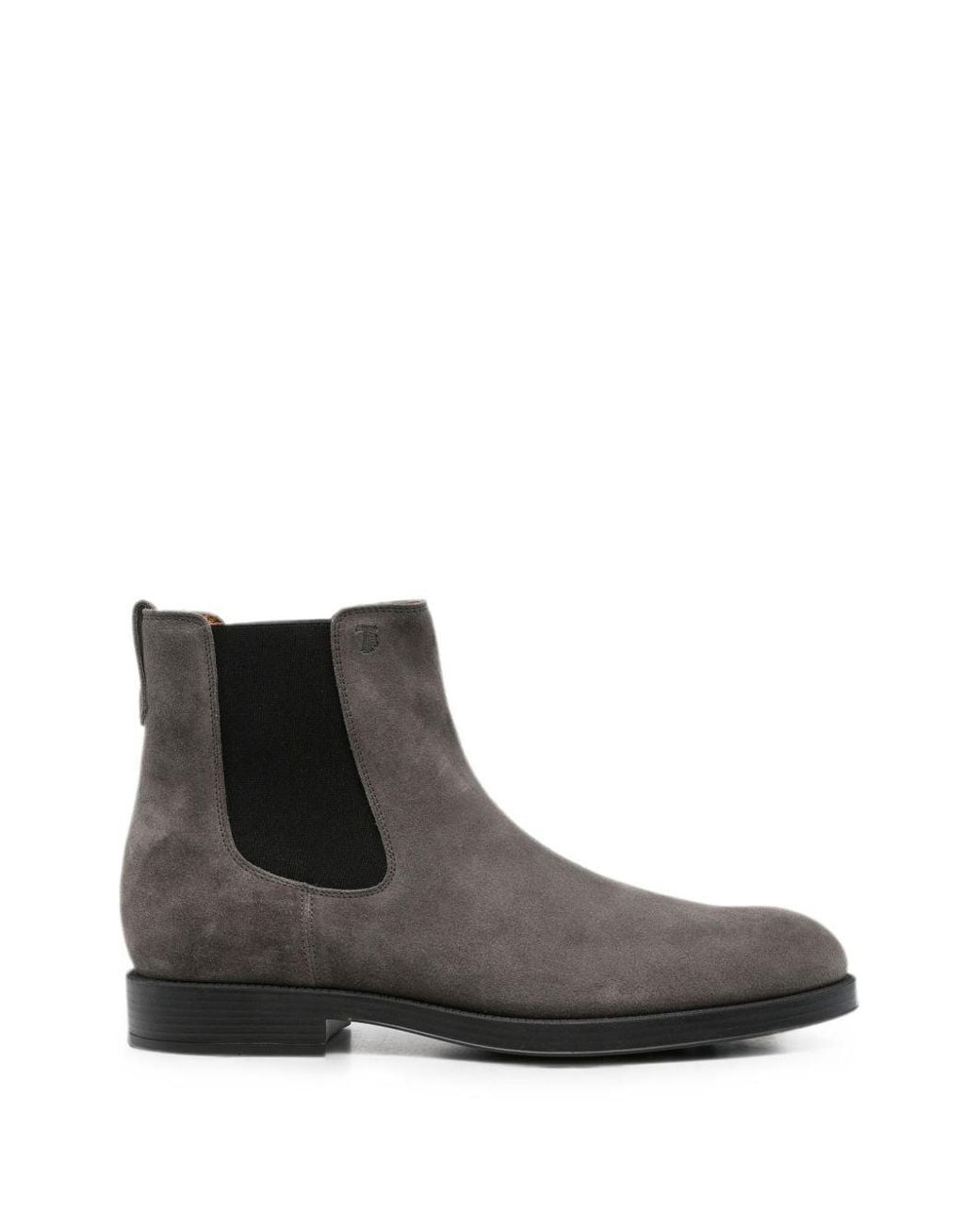 Tod's Brown Round-Toe Elasticated-Side Chelsea Boots for men