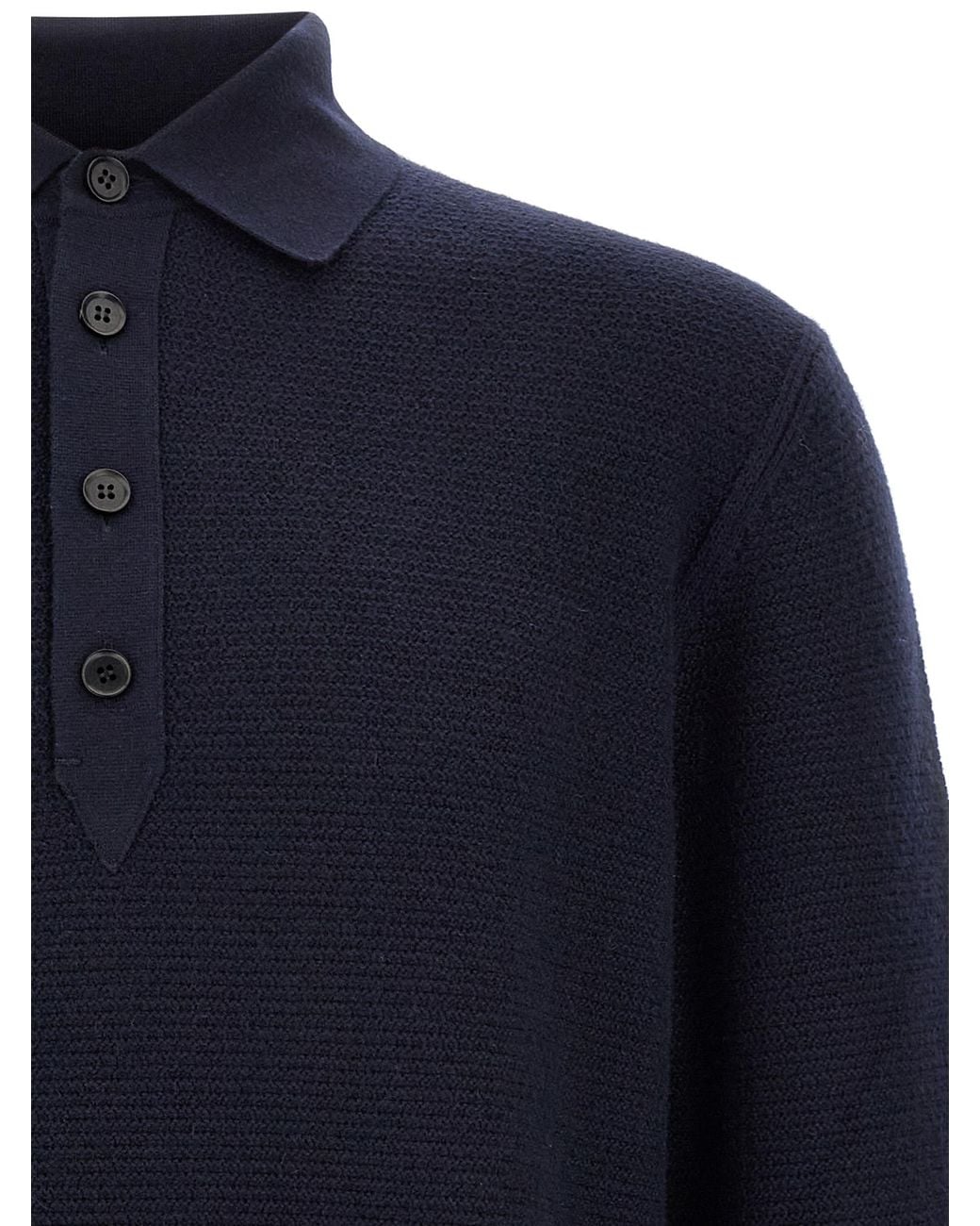 Zegna Blue Polo Oasi Cashmere for men