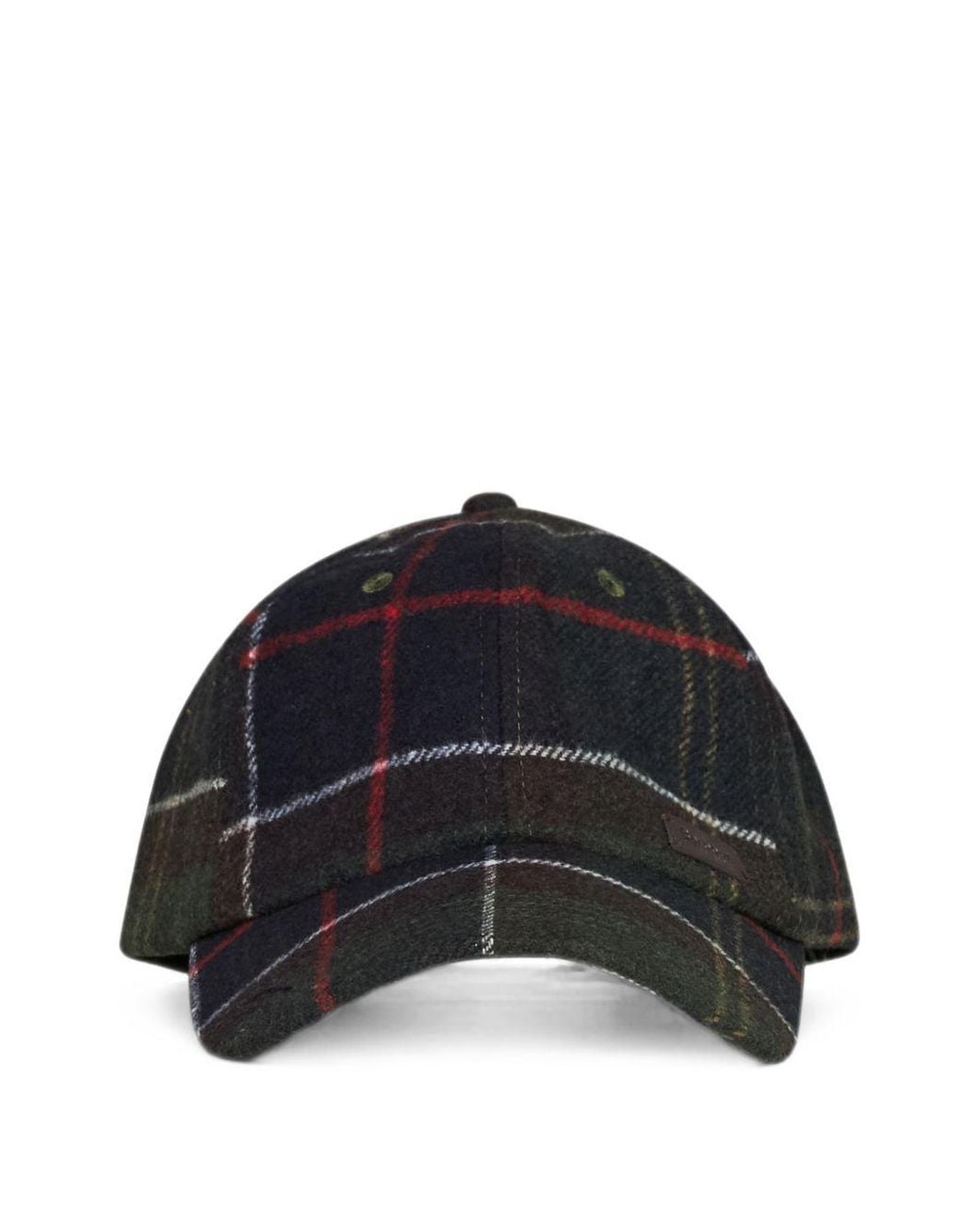 Barbour Black Tartan Cotton Hat for men