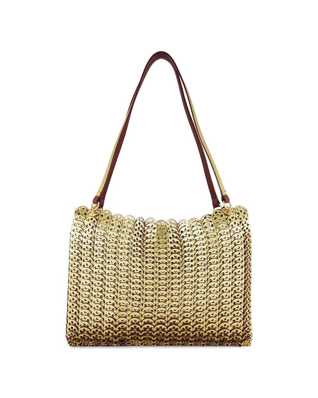Rabanne Purple Bordeaux Calf Steel Bag