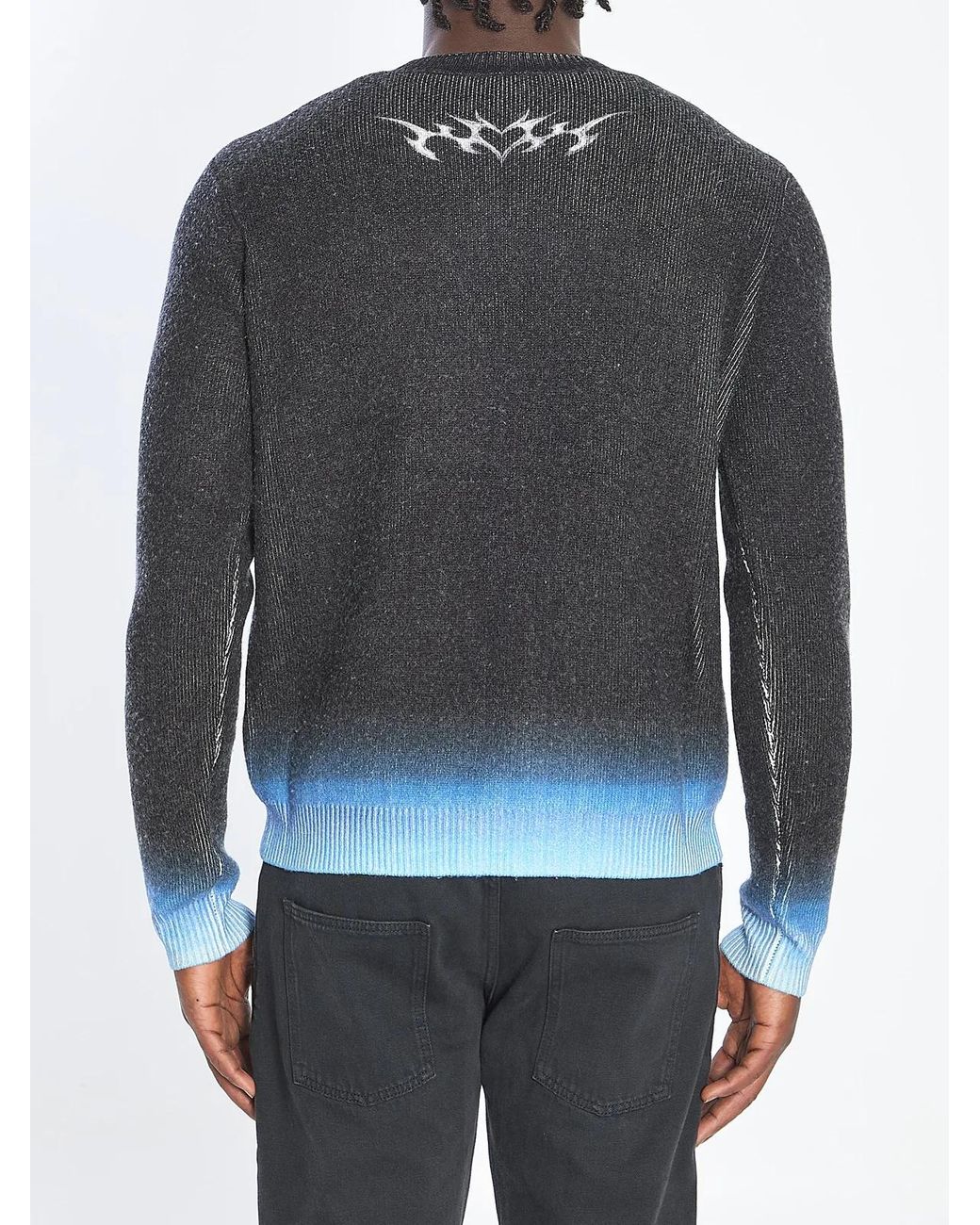 Casablanca Gray Sweater With Blades Print for men