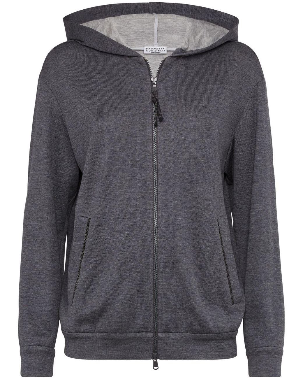 Brunello Cucinelli Gray Tshirt With Knotted Sleeve
