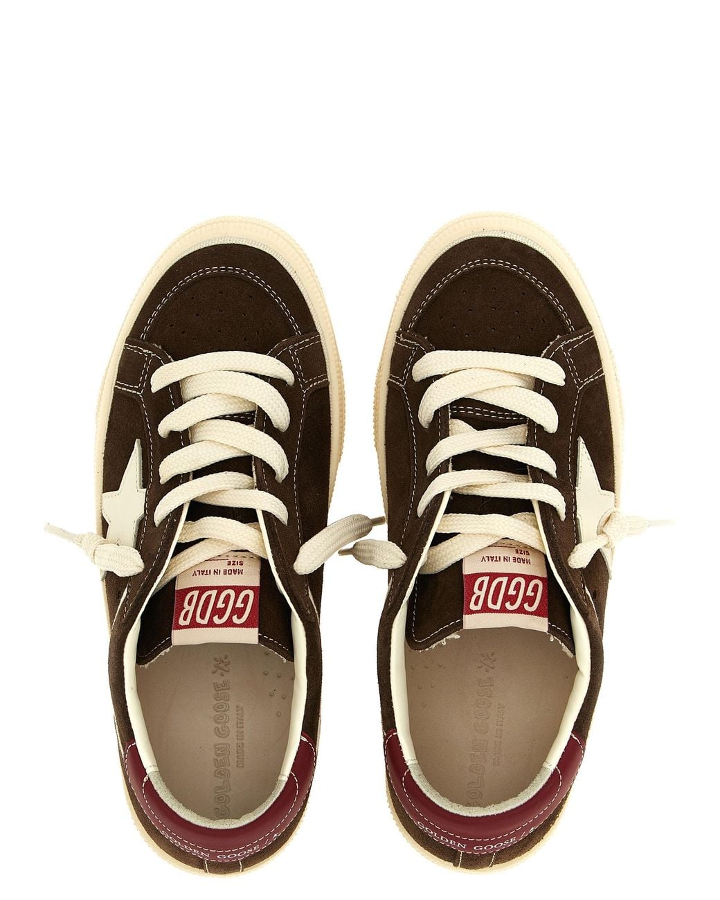 Golden Goose Deluxe Brand White 'May' Sneakers