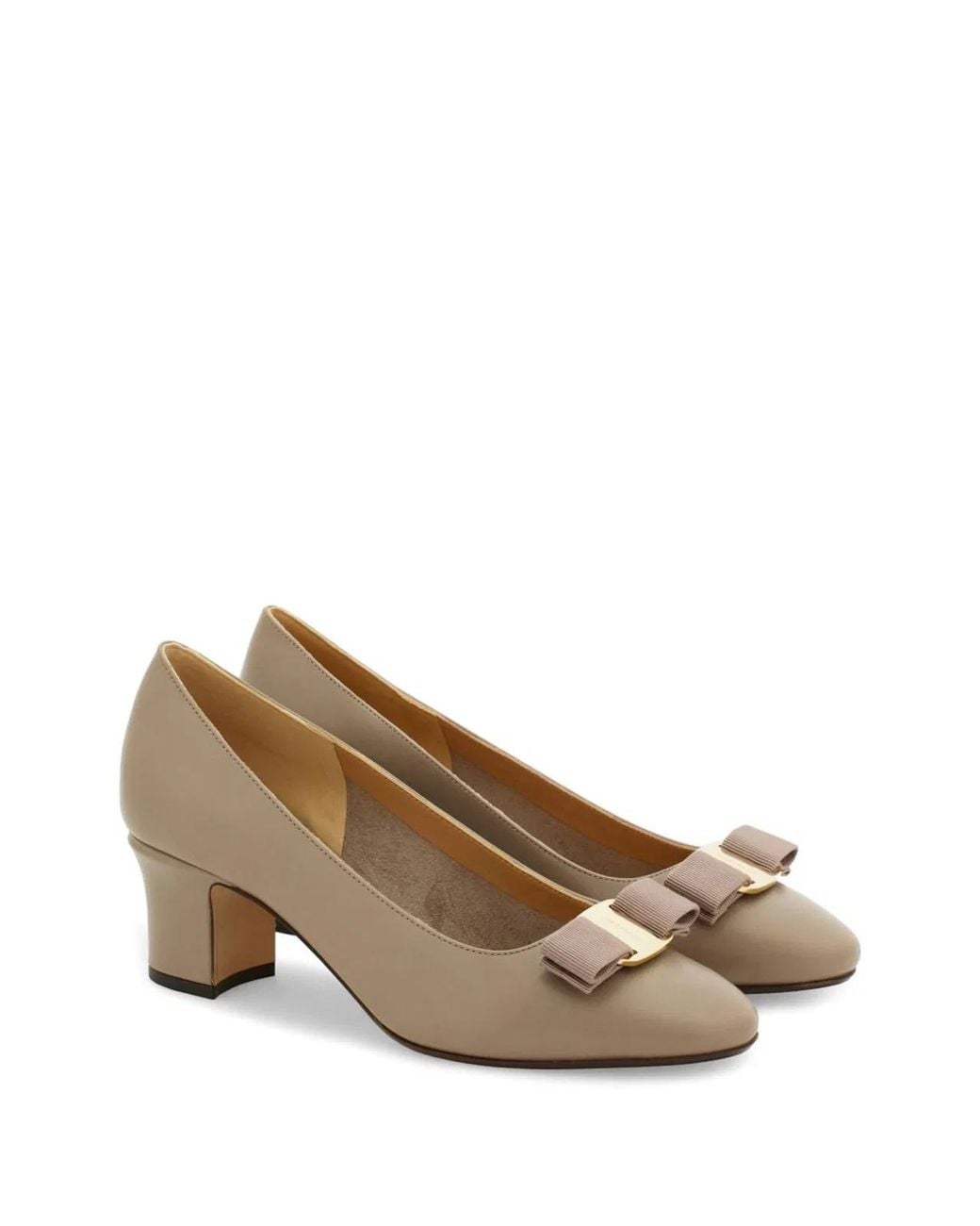 Ferragamo Natural Leather Pumps