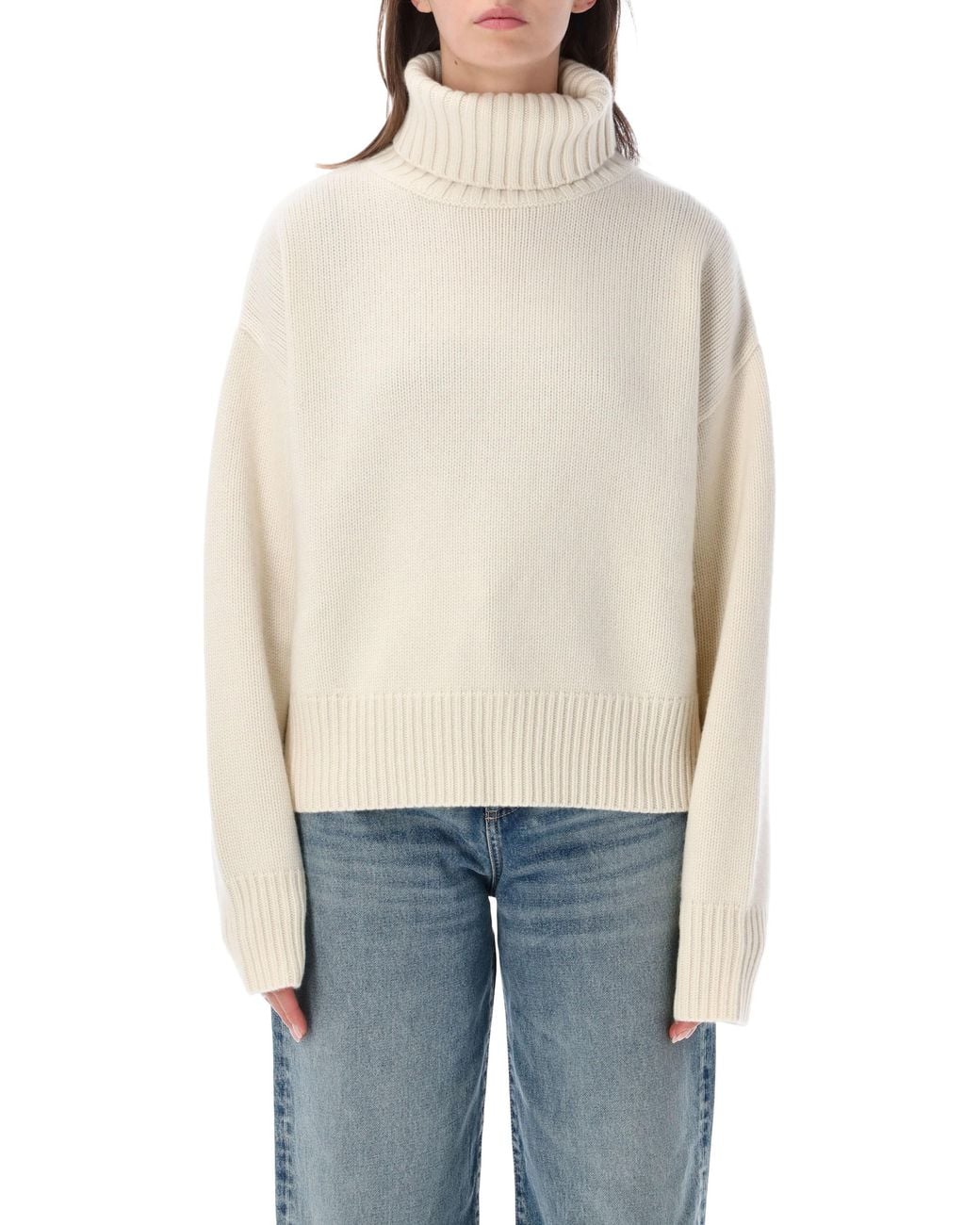 Extreme Cashmere Natural Crop Xtra High Neck