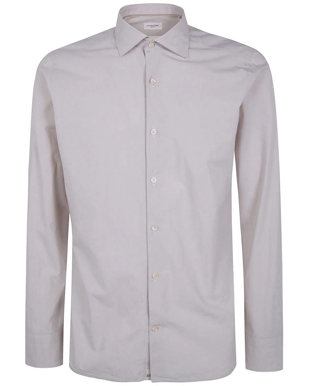 Tintoria Mattei 954 Gray Slim Poplin Shirt for men