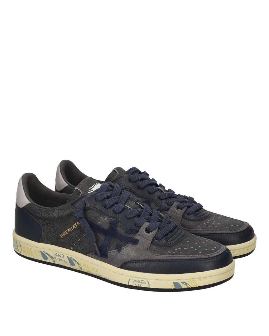 Premiata Blue Sneakers "Bskt Clay" for men