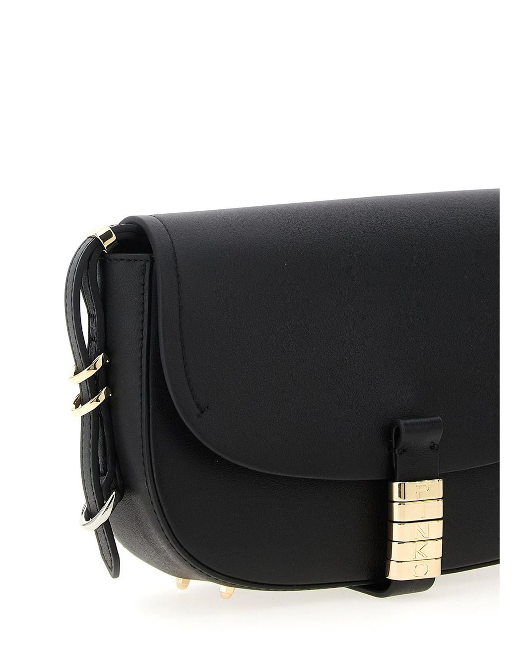 Pinko Black 'Saddle Mini' Crossbody Bag