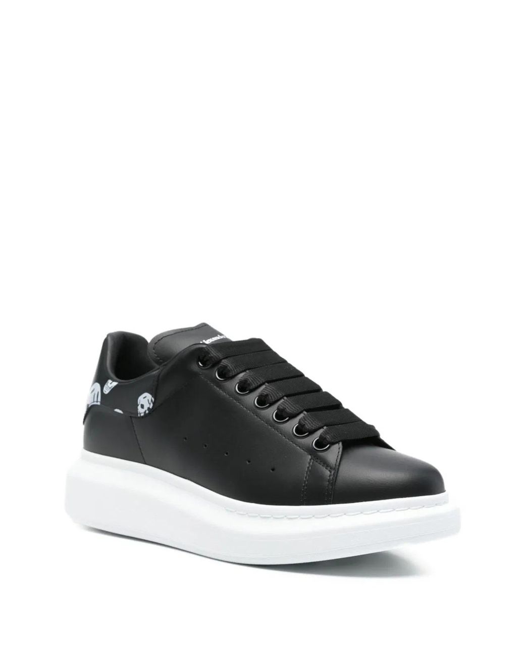 McQueen Black Calfskin Sneakers