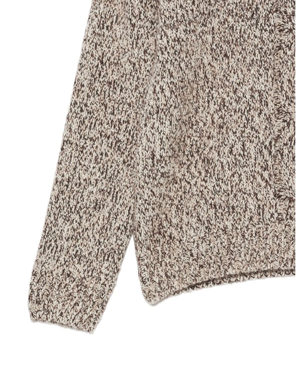 Herno Natural Cable-Knit Melange Sweater for men