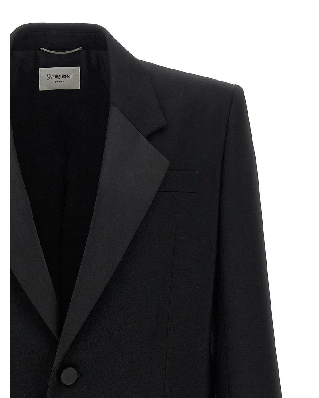 Saint Laurent Black Wool Blazer Clothing for men