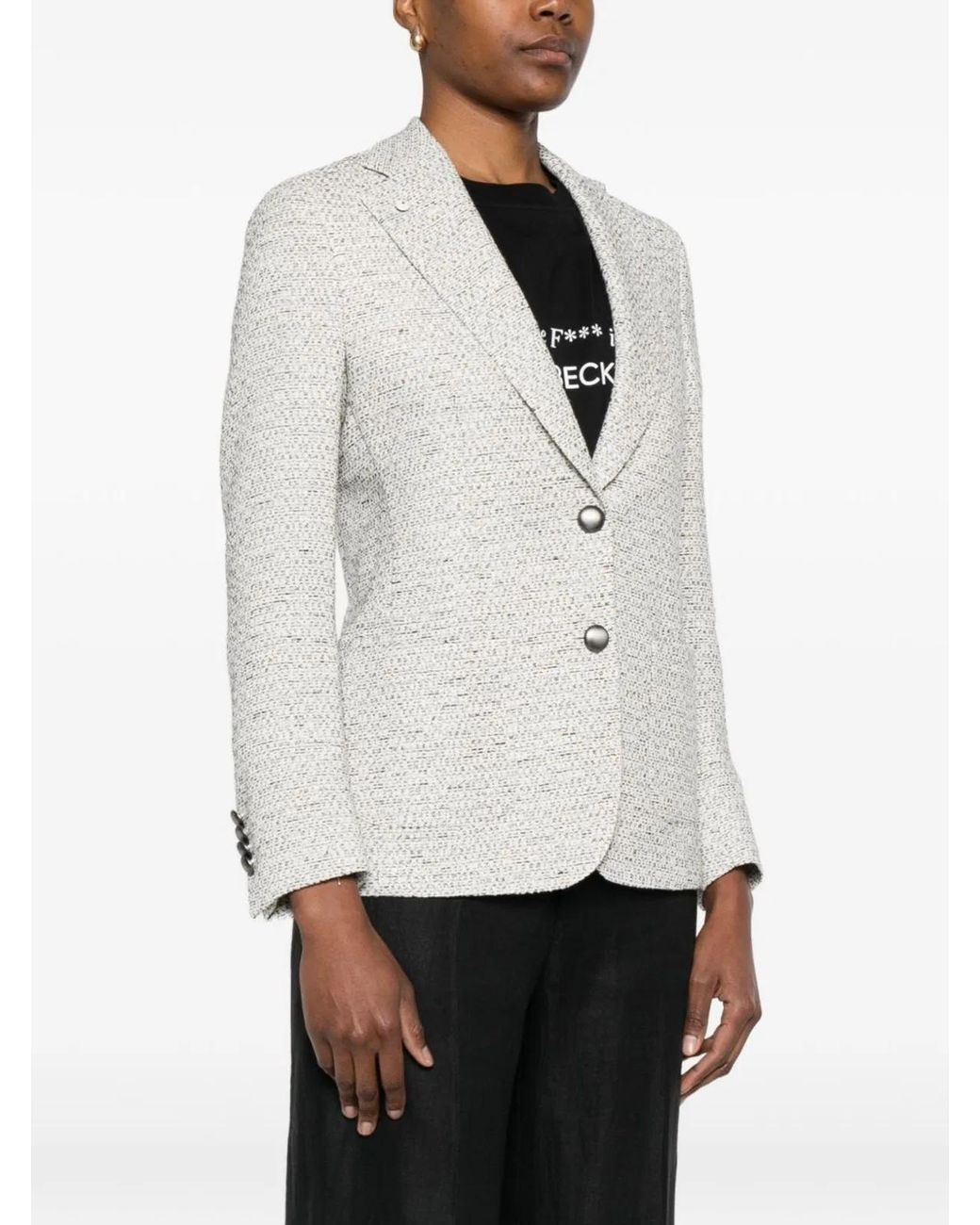 L.b.m. 1911 White Single-Breasted Jacket