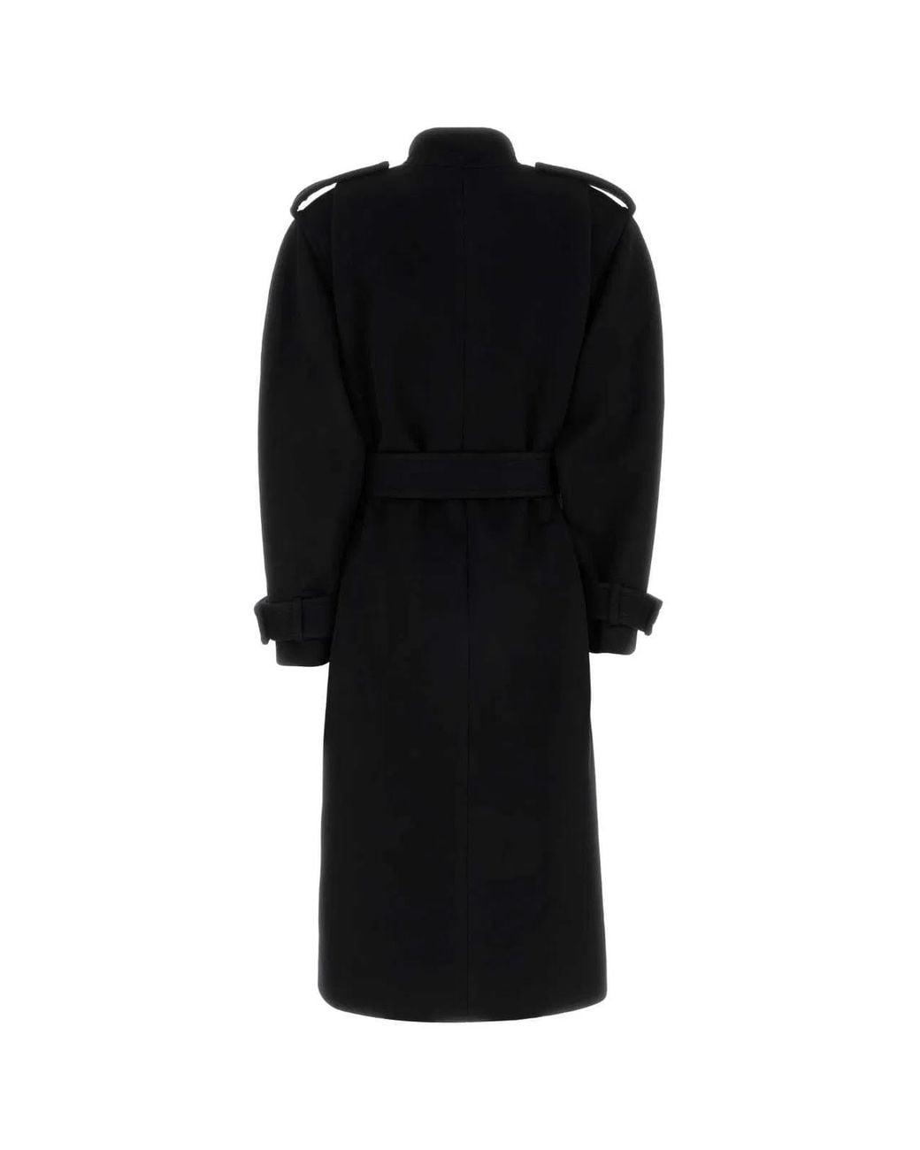Chloé Black Mock Collar Trench Coat