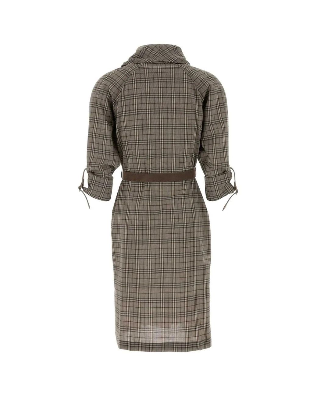 Burberry Multicolor Embroidered Stretch Wool Dress
