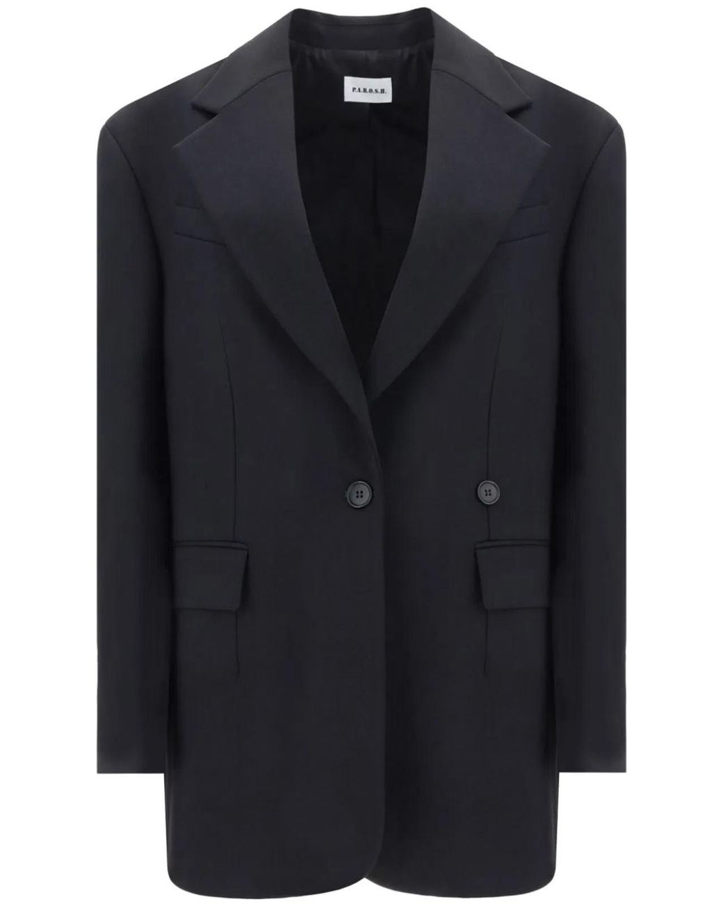 P.A.R.O.S.H. Blue Wool Single-Breasted Blazer Jacket