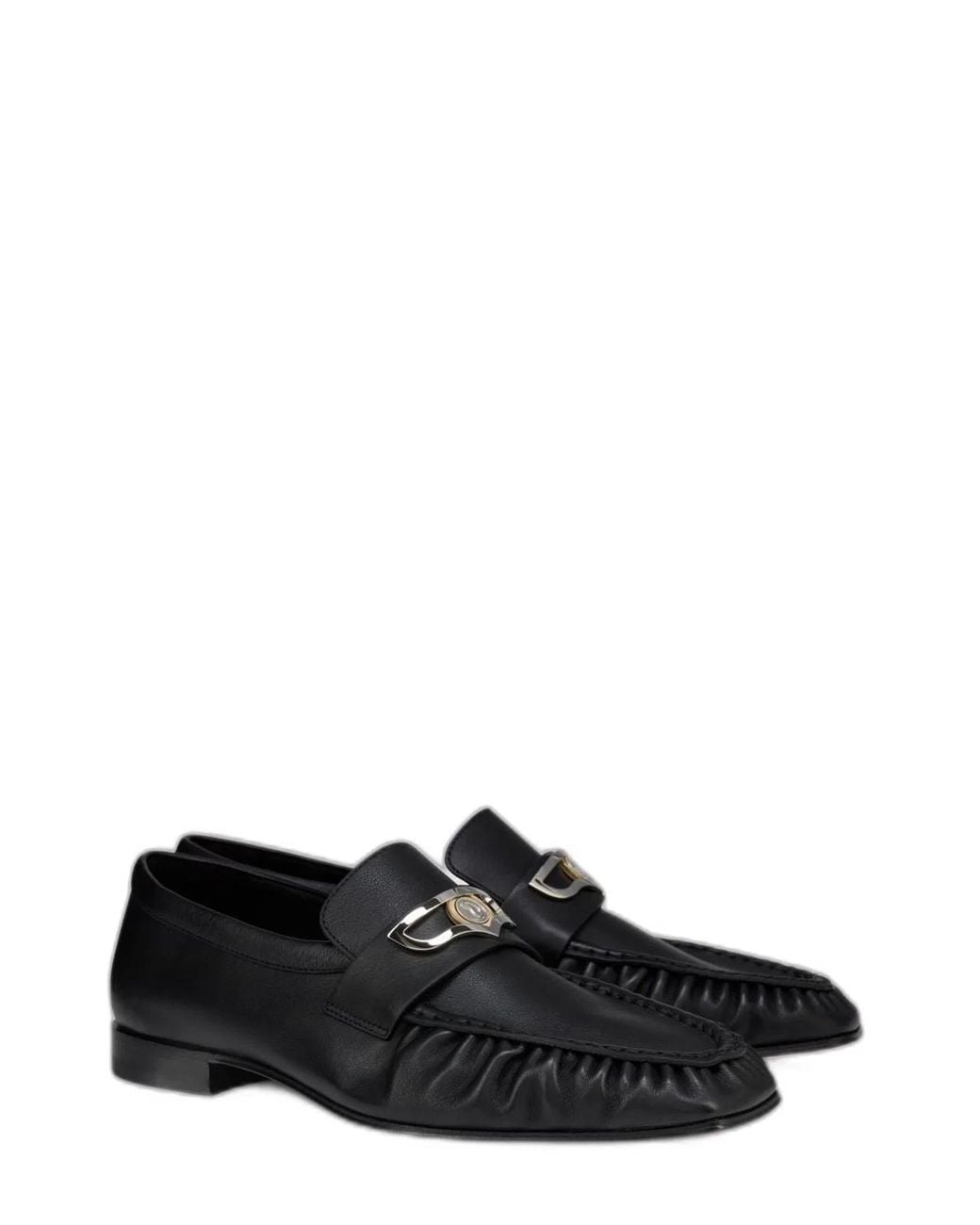 Christian Louboutin Black Leather Loafers for men