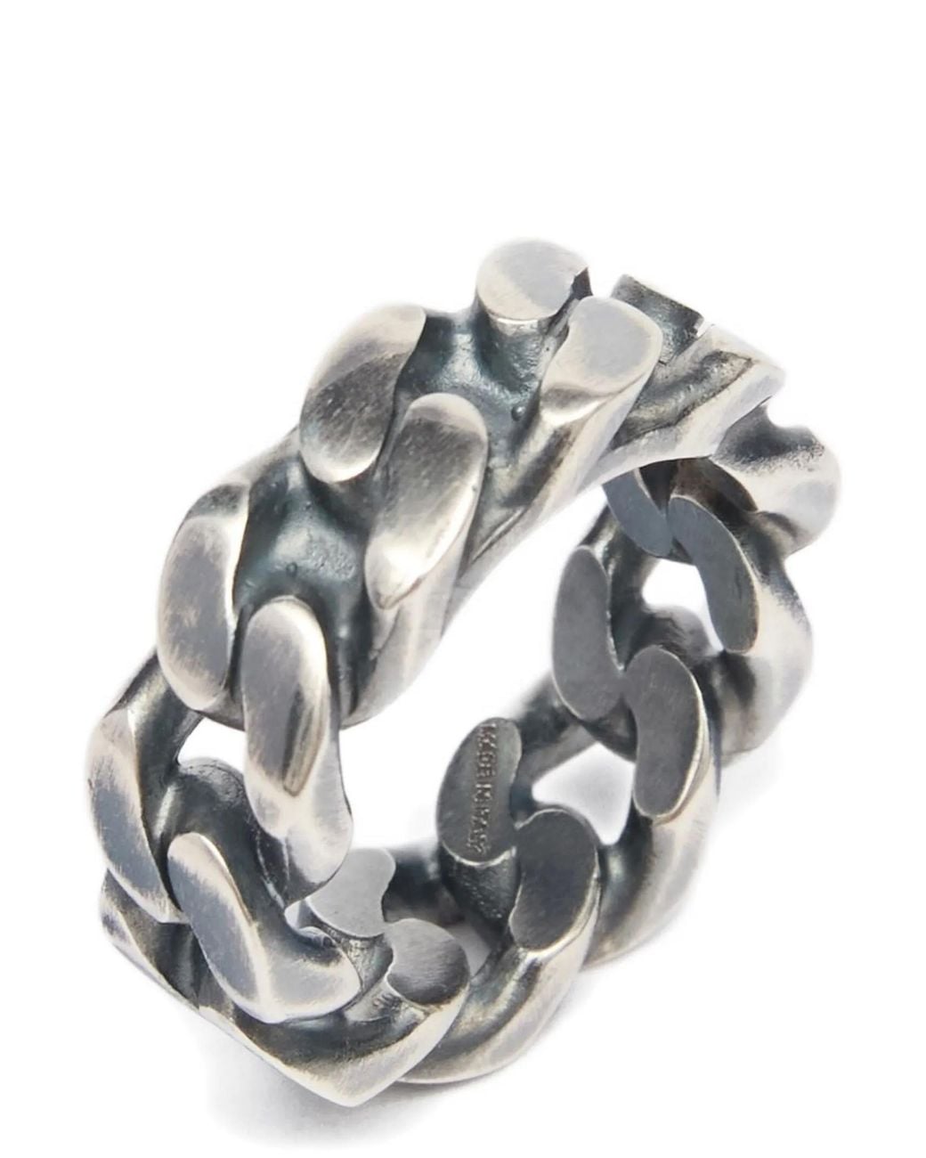 MM6 by Maison Margiela Gray 'Anello Catena' Ring for men