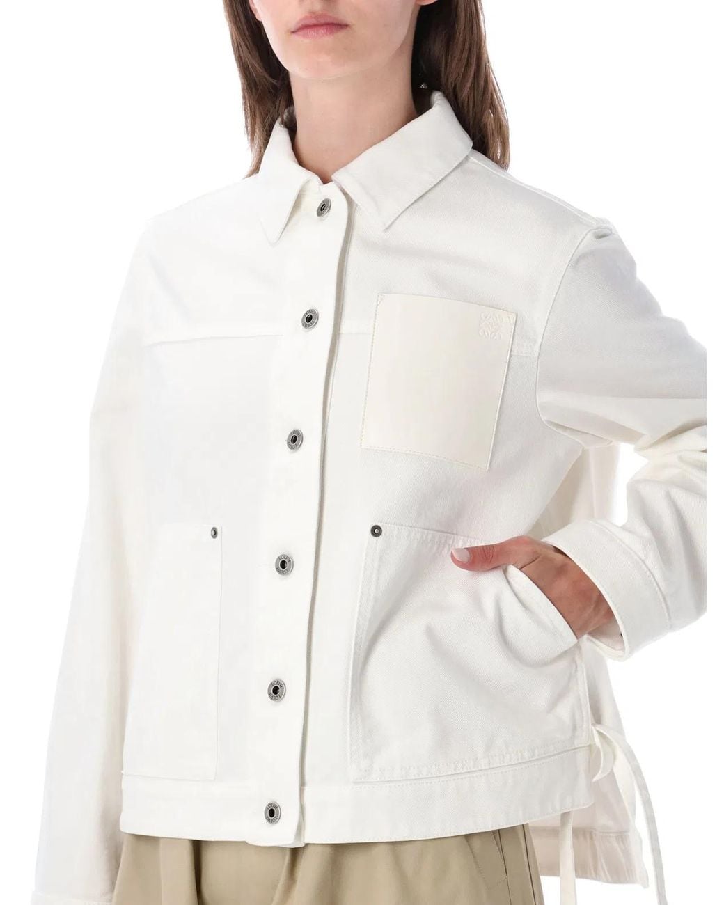 Loewe White Denim Workwear Jacket