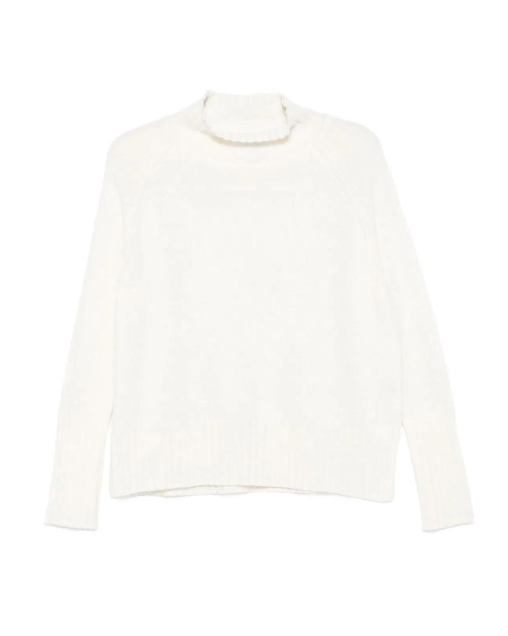 Be You White Cashmere Turtle-Neck Sweater