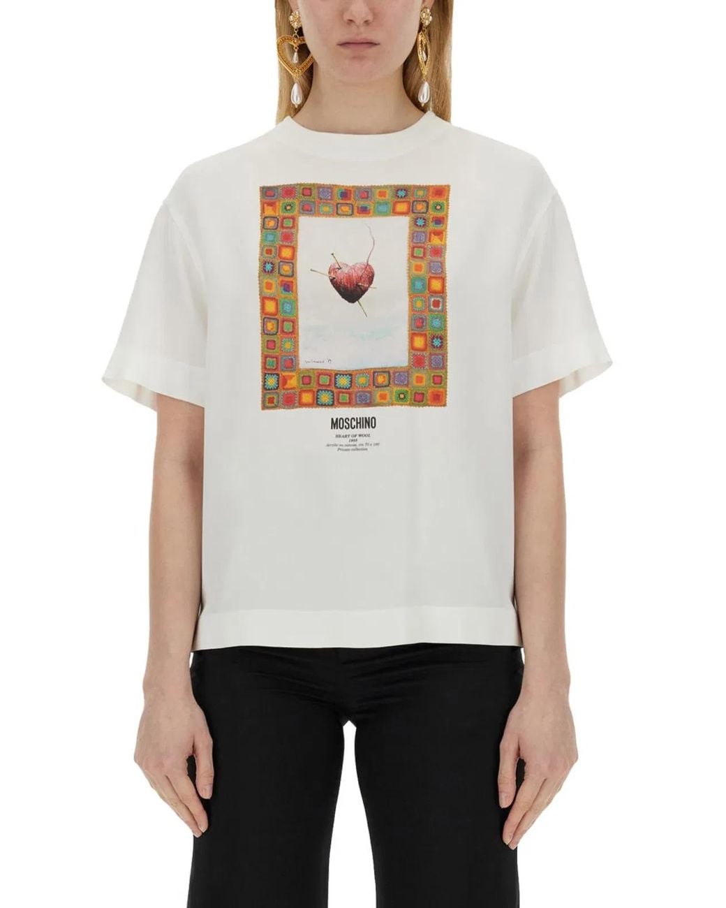 Moschino Couture White T-Shirt Heart