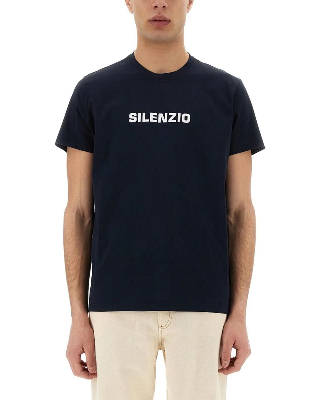 Aspesi Blue Printed T-Shirt for men