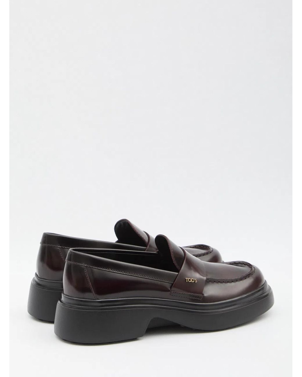 Tod's White Calf Leather Flat Shoes