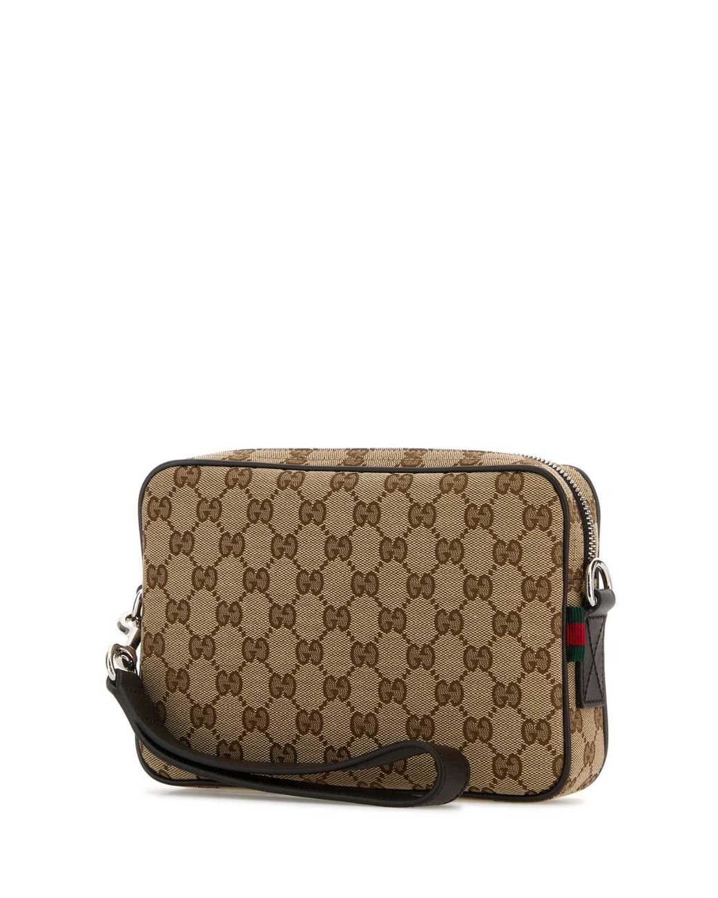 Gucci Brown Gg Fabric Clutch for men