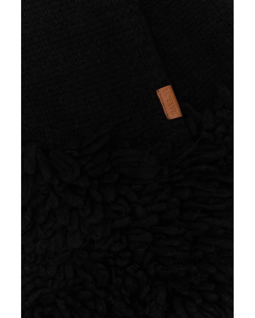 Loewe Black Alpaca Blend Scarf