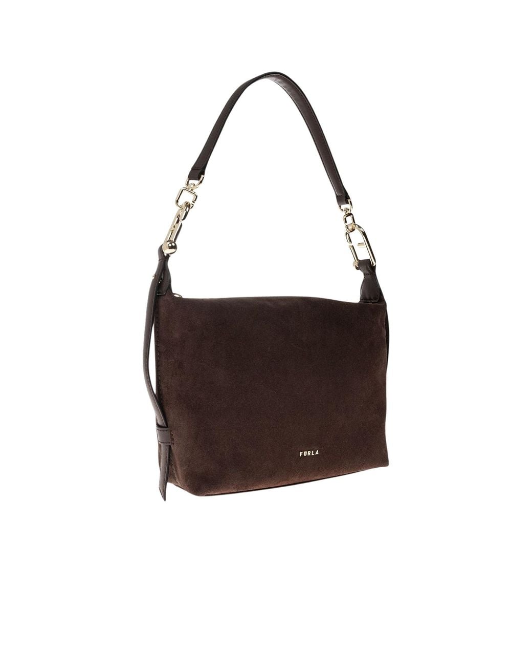 Furla Brown Tonie Mini Hobo