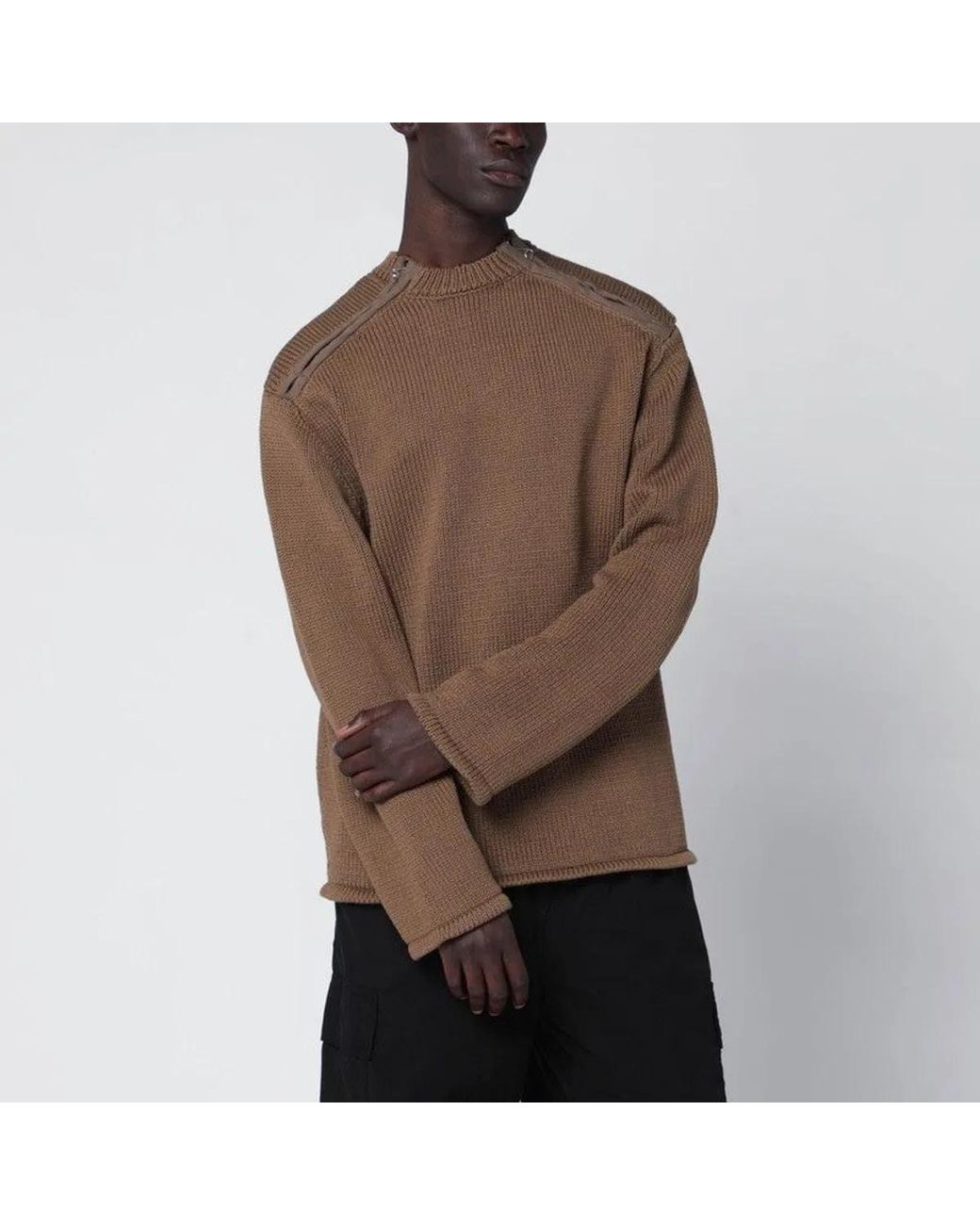 OAMC Brown Dark Cotton Sweater for men