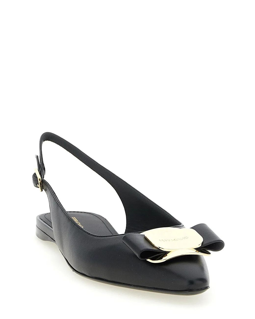 Ferragamo Black 'Zelmy' Slingback