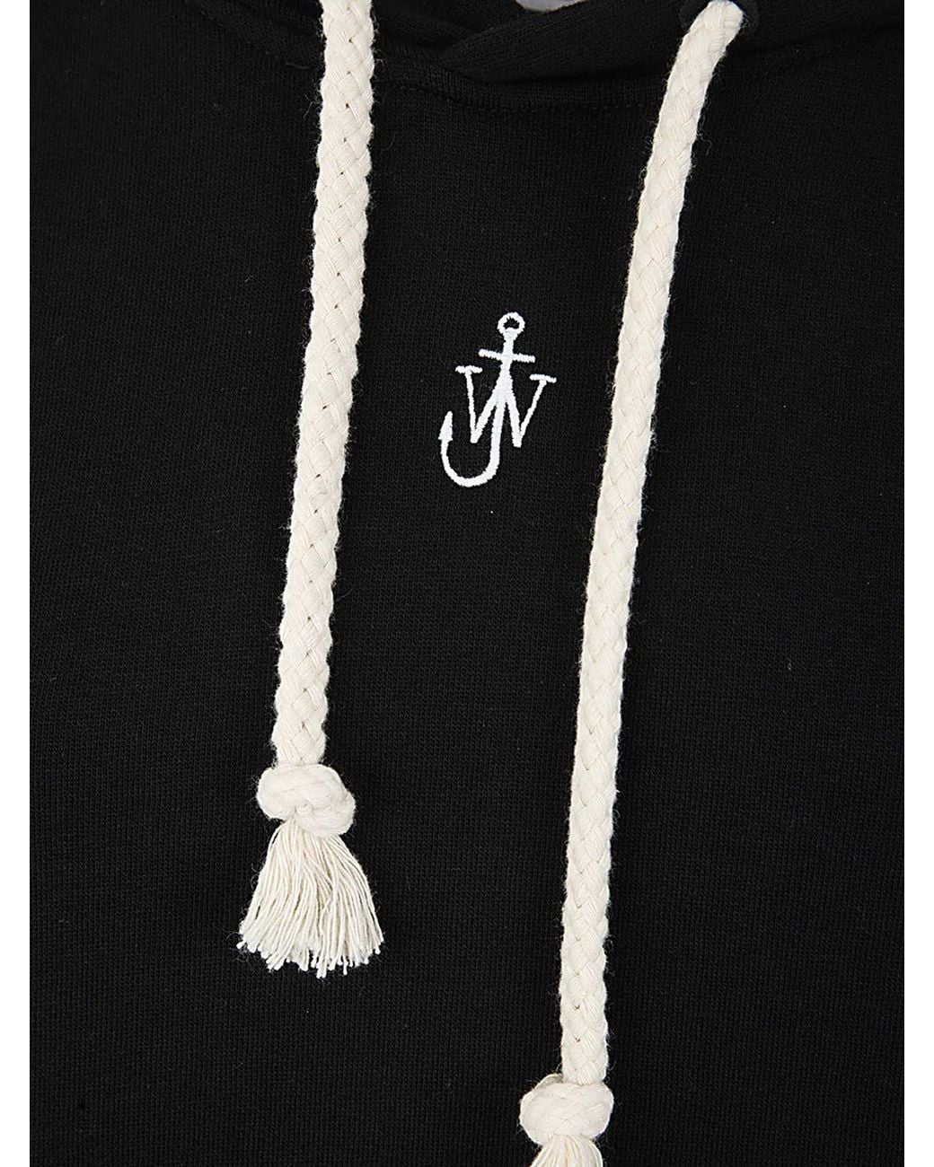 J.W. Anderson Black Anchor Embroidery Hoodie