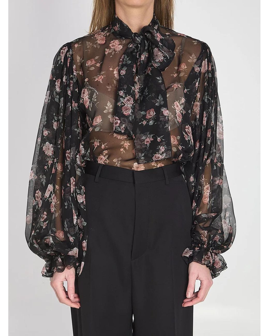 Dolce & Gabbana Black Dolce & Gabbana Multicolour Silk Dress