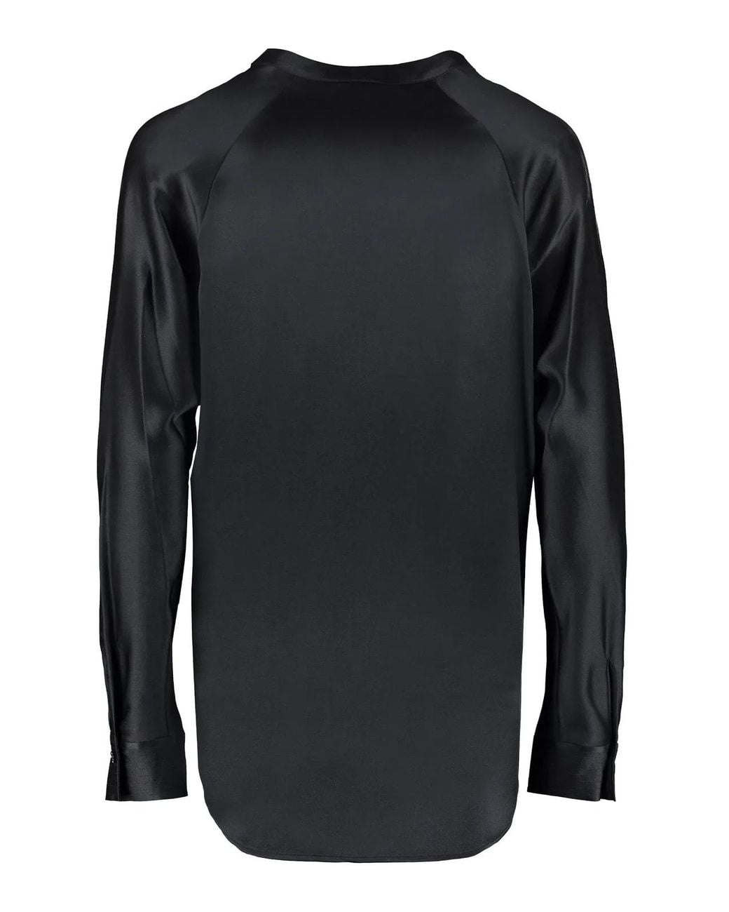Vince Black Silk Blouse With Buttoned Cuffs Blouses