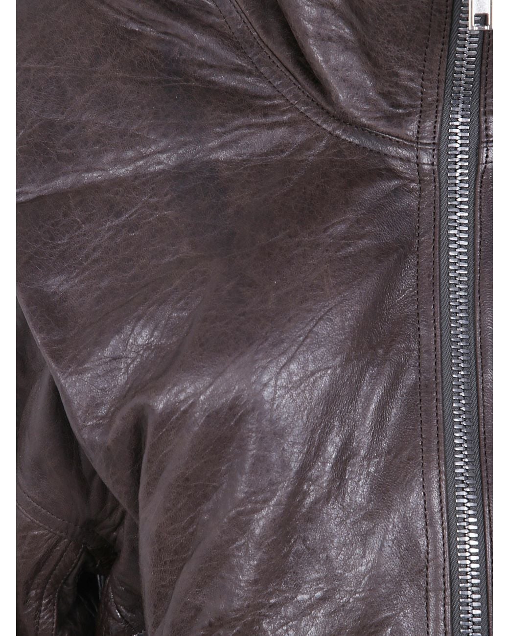 Rick Owens Gray Grease Dracuflight Cropped Jacket