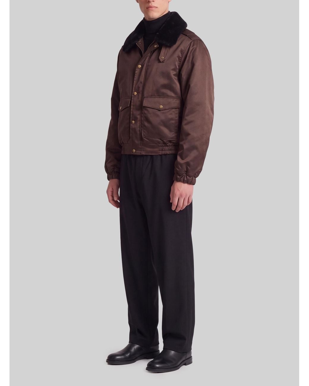 Willy Chavarria Brown Uniform Bomber Jacket for men
