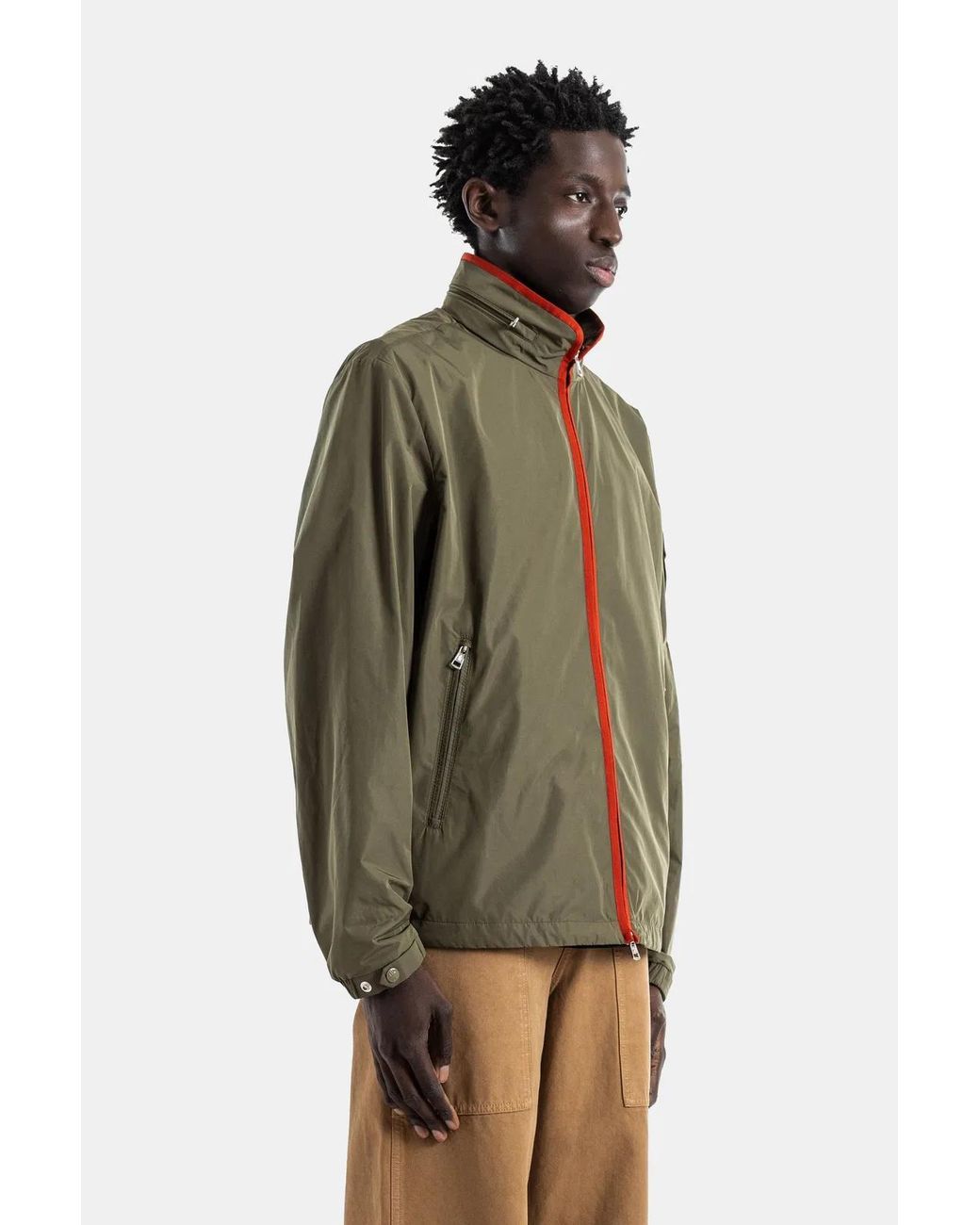 Moncler Green Coupe-Vent Nylon Vert Zip Sayan for men