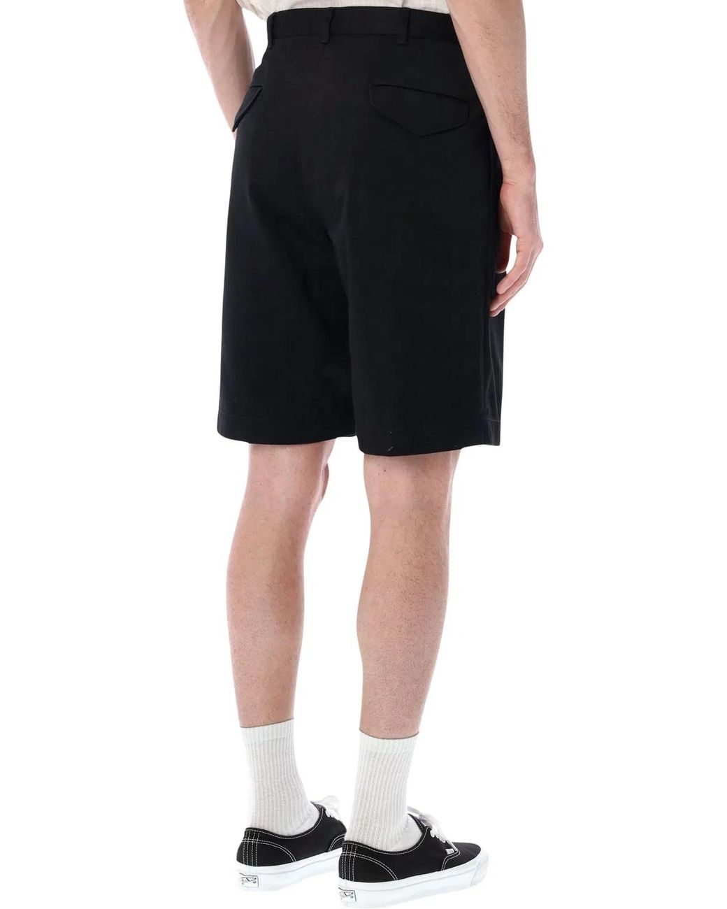 Nanamica Black Pleated Shorts for men