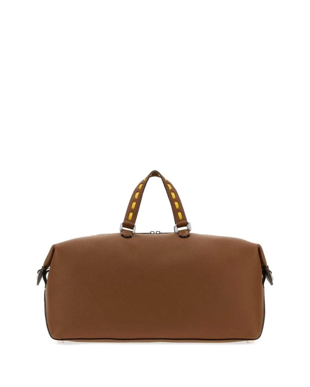 Fendi Brown Caramel Leather Lui 45 Shopping Bag for men