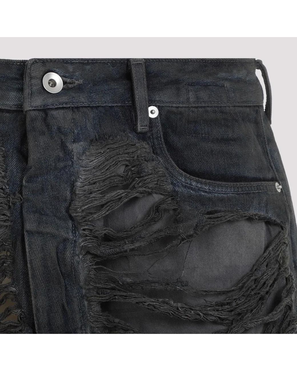 Rick Owens Black Cotton Bermuda Shorts for men