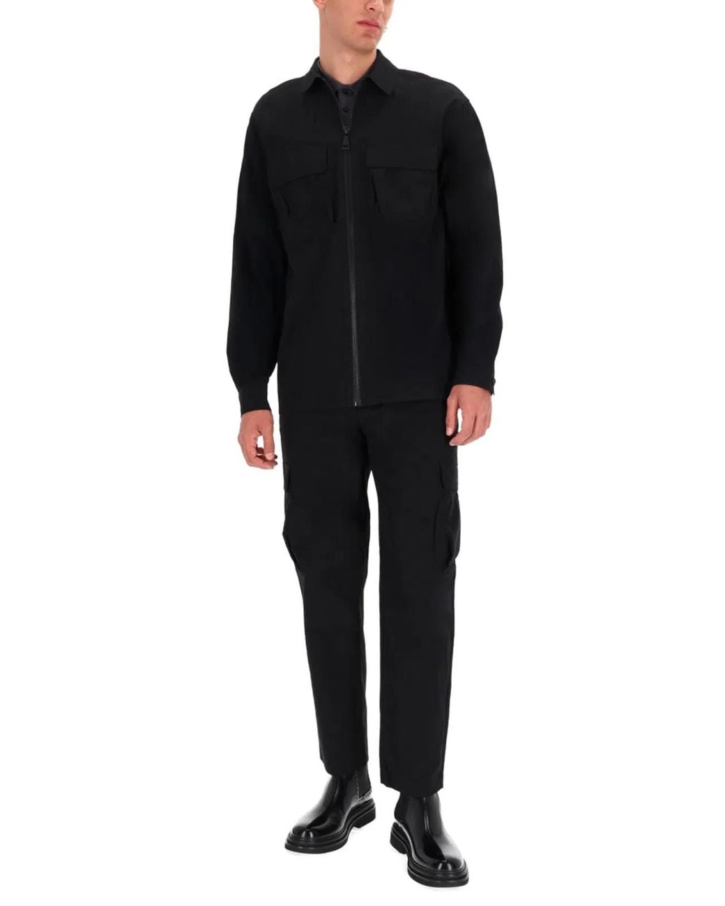 Versace Jeans Couture Black Pantalone Tecnico Cargo for men