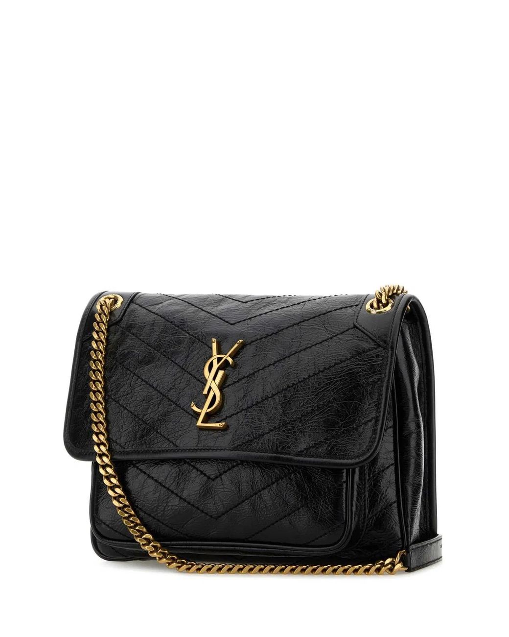 Saint Laurent Black Leather Medium Niki Shoulder Bag